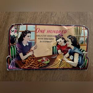 One Hundred" Gold Eye Needles Rustproof Japan Original PackagingMissing Needles